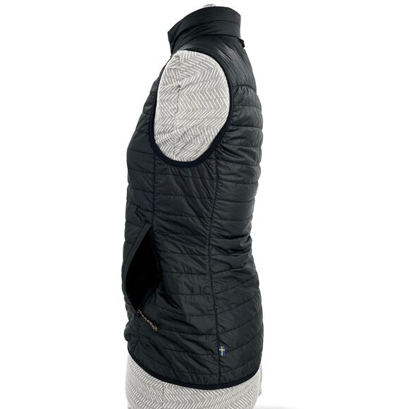 Fjallraven Abisko Padded Vest Solid Black Lightweight Zip Puffer Hiking Layer XS - Picture 5 of 15